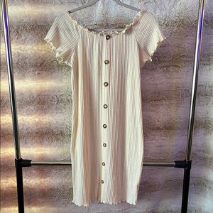 No Boundaries Elegant Cream Off-Shoulder Dress 15/17